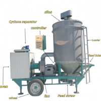 Équipement de séchage de céréales portable et efficace en acier inoxydable, diesel/essence, capacité 15 tonnes, machine mobile de déshydratation de céréales haute performance