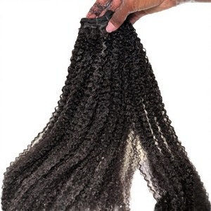 เซ็กซี่เลดี้แฮร์ จัดส่งรวดเร็ว ผมอินเดียแท้แบบหยิกฟู 4a-4c เกรดเรมี่ ผมมนุษย์แบบดับเบิ้ลดรอน สำหรับต่อผม - Product Image 3