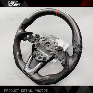 พวงมาลัยสปอร์ตคาร์บอนไฟเบอร์ด้านแบบกำหนดเองสำหรับ <span class=keywords><strong>MAZDA</strong></span> Atenza 2014-2023 3 <span class=keywords><strong>6</strong></span> Cx5 Cx60 Cx70 Cx8 Cx9 Mx5อุปกรณ์เสริมภายในรถ - Product Image 3