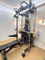 Station de fitness multifonction tout-en-un personnalisable pour usage commercial, rack de musculation, machine Smith avec câble