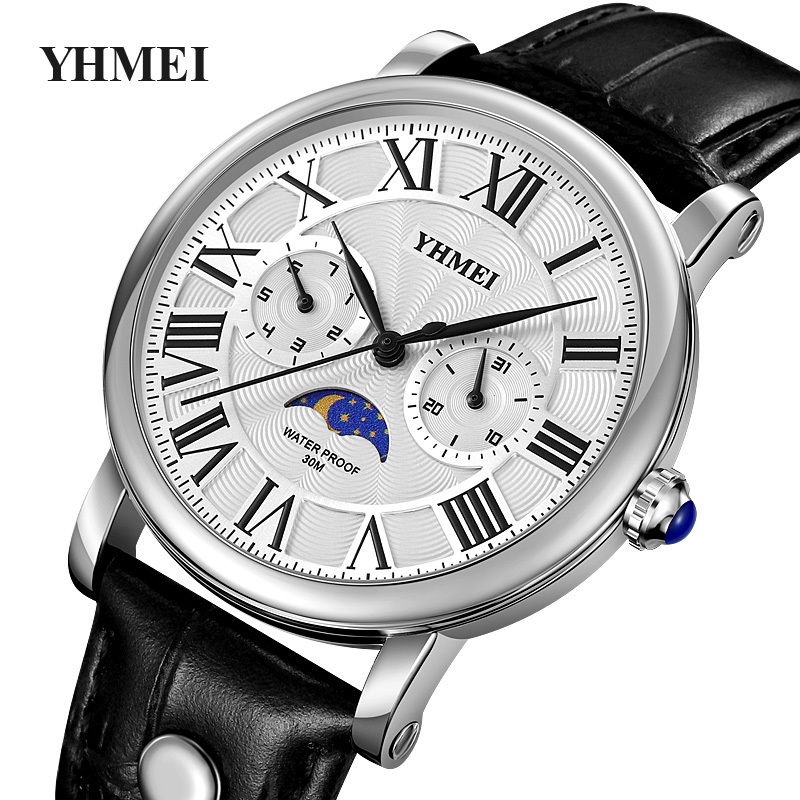 Vintage Quartz Watches Fashion Business Mens