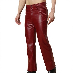 Pantalones de Cuero para Hombre ELYSIAN INDUSTRIES, Corte Recto Informal, Cintura Media, Peso Medio, Ecológicos, de Alta Calidad, para Uso Diario, Clásicos de Invierno - Product Image 3