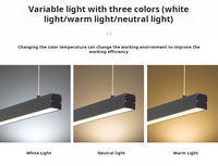 Emc Ce Gs Lvd Rohs Ip20 Éclairage Intérieur Led Suspension Linéaire Mince Pour Entrepôt Industriel Commercial