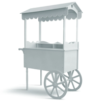 YN Promotion Chariots de Présentation en PVC pour Bonbons avec Roues pour Mariages, Baby Showers, Anniversaires et Fêtes