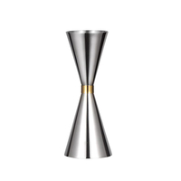 Jigger de bar réutilisable en acier inoxydable 304 à double paroi, style japonais classique, mince, 1/2 oz, 30/45 ml, 25/50 ml, 60/90 ml
