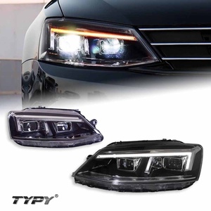 Conjunto de faros delanteros TYPY para Volkswagen Jetta 2012-2018, conversión de lentes LED, luces de circulación diurna y direccionales secuenciales - Product Image 1