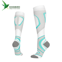 Chaussettes de sport unisexes de compression blanches de qualité pour adultes, longues courses de basket-ball, football, rayé, tricot, hiver