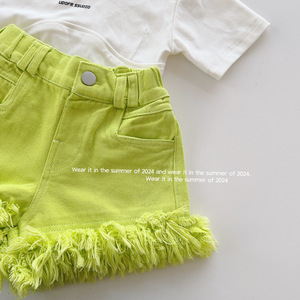 Shorts Estivi Coreani da Ragazza 2025 in Cotone a Vita Media con Chiusura a Bottoni, Stile Occidentale, con Nappe, Vestibilità Ampia, Sottili, da Indossare Sopra - Product Image 6