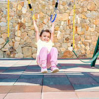 Anneau de gymnastique suspendu pour enfants barre de singe d'escalade pour garçons filles activités de cour intérieure extérieure anneaux de parcours d'obstacles Ninja