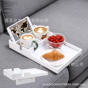 Wooden Armrest Tray Solid Wood Multi Purpose Storage Box For Living <b>Room</b> Home Use - Product Image 3