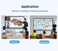 Pizarra Interactiva Inteligente EIBOARD de 98 Pulgadas 4K, Multitáctil, Sistema Dual, Infrarroja, Antideslumbrante, para Conferencias y Educación