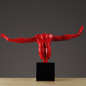 Escultura de Resina Decorativa para Sala de Estar, Diseño Creativo Contemporáneo y Abstracto, Figura de Nadador, Atleta, Artista del Buceo - Product Image 4