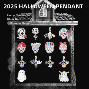 2025 Halloween libération squelette espiègle citrouille pendentif perle 925 argent cuivre Zircon bijoux Bracelet fêtes cadeaux - Product Image 2