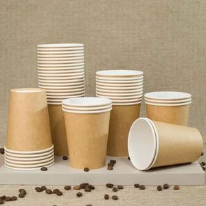 Disposable Paper Cups 210ml Heat Resistant For Coffee Tea Party Use - Product Image 2