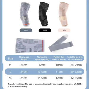 Attelle de compression pour coude en tricot 3D respirant avec coussinet en silicone réglable pour les tensions musculaires au tennis, OEM ODM personnalisé, vente en gros - Product Image 5