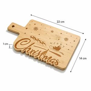 Tagliere in Bambù con Manico per Natale, Vassoio Decorativo per Servire, Regalo <span class=keywords><strong>di</strong></span> Natale per Feste - Product Image 2