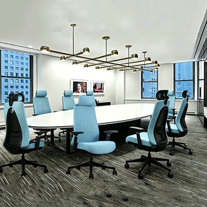 Chaise de bureau exécutive haut de gamme neuve en maille pivotante confortable, chaise de travail ergonomique rembourrée inclinable pour directeur et conférence - Product Image 1