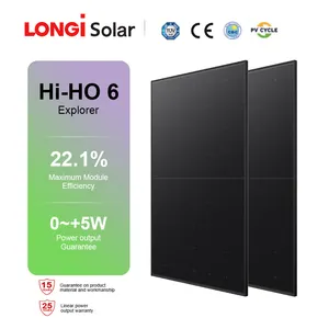 Longi Himo Panel surya, 7 550w 580w Bifacial 560w 565w 570w 575w 585w konsumsi Panel surya untuk rumah