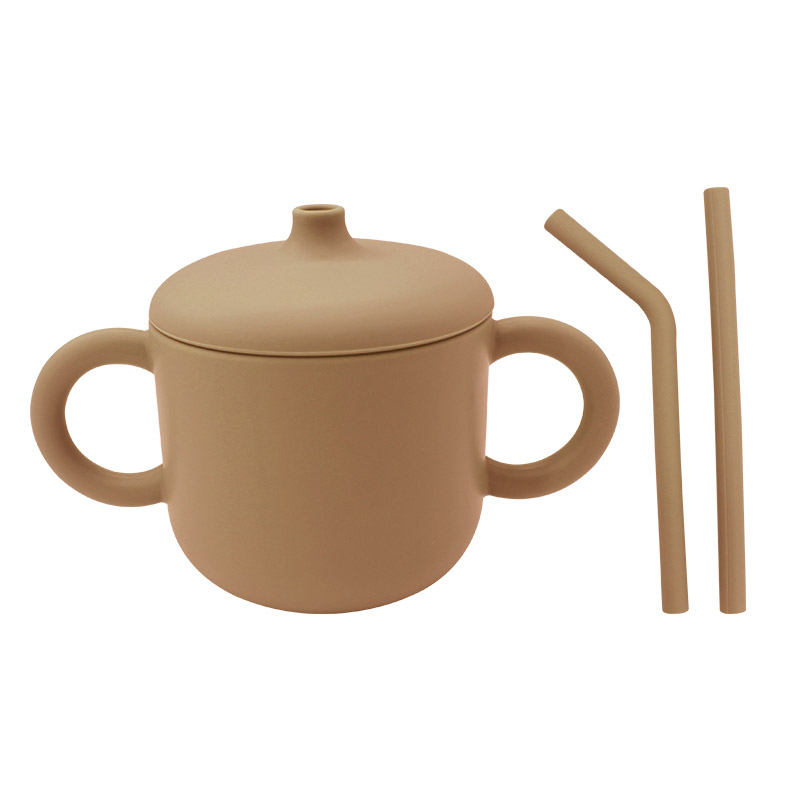 Double-ear straw cup--walnut