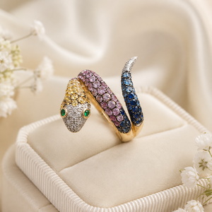 Anillo de Serpiente Colorido para Mujer, Joyería Moderna y Elegante - Product Image 4