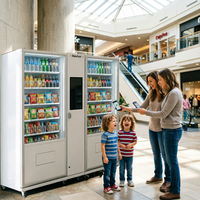 Distributeur automatique de snacks et de boissons, à monnayeur, commercial, en métal, avec accepteur de billets, OEM/ODM