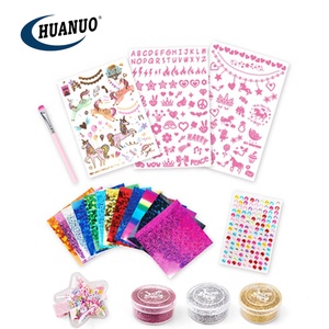 HUANUO, juguete <span class=keywords><strong>para</strong></span> niñas, <span class=keywords><strong>kit</strong></span> de tatuaje colorido DIY con pinza <span class=keywords><strong>para</strong></span> el pelo, pegatina <span class=keywords><strong>para</strong></span> uñas, juego de regalo <span class=keywords><strong>para</strong></span> juguete de fiesta - Product Image 2