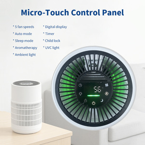 Purificateurs d'air domestiques de marque privée OEM Capteur de poussière intelligent Affichage LED Filtre HEPA de bureau pour petite pièce Purificateur d'air - Product Image 5