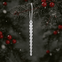 Décorations de Noël suspendues en forme de colonne de glace en plastique transparent de qualité supérieure pour festivals et célébrations promotionnelles