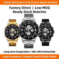 Skmei 2205 Modische Metall Edelstahl Herren-Armbanduhr Geschenk mit Multifunktionaler Dualzeit und Stoppuhr Countdown