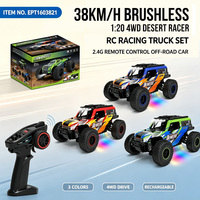 Camion RC tout-terrain sans balais EPT 2,4 GHz 1:20 pour enfants et adultes - Voiture haute vitesse 4x4 tout-terrain 38 km/h - Cadeau B2B de qualité hobby