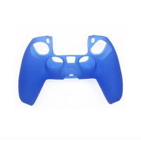 Protection antidérapante, couleur bleue unie, housse de protection souple en silicone pour manette PS5, protège-manette de jeu