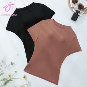 <span class=keywords><strong>T</strong></span>-<span class=keywords><strong>shirt</strong></span> estiva tinta unita da <span class=keywords><strong>donna</strong></span>, aderente, elasticizzata, <span class=keywords><strong>sportiva</strong></span>, comoda, traspirante, in poliestere, a maniche corte. - Product Image 2