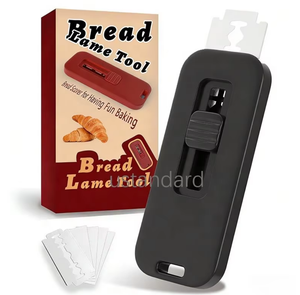 Couteau à trancher le pain français, 6 lames de rechange, fixation magnétique pour réfrigérateur, lame à baguette - Product Image 4