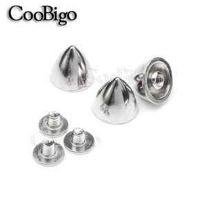 Pointes <span class=keywords><strong>rivets</strong></span> perle de vis métal balle cône goujons <span class=keywords><strong>maroquinerie</strong></span> Punk Rock bricolage vêtements chaussures sacs Bracelets ceintures décoration 9.5mm - Product Image 3