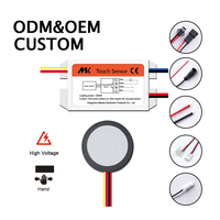 Interrupteur intelligent inductif Manke haute tension 110V 220V à bouton unique en ABS pour armoire/placard, détection par geste de la main, tactile caché 1-6mm IP23