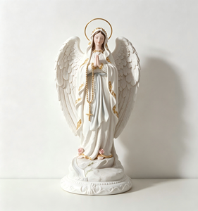 Statua della Vergine Maria a grandezza naturale in resina epossidica, dipinta a mano, artistica, religiosa, cattolica, per interni/esterni, casa, chiesa, piramide, fata - Product Image 4