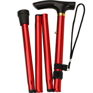 Bâton de randonnée pliable ultra léger à 5 sections avec poignée en T, bâton de marche réglable pour les aventures en plein air, en fibre de carbone - Product Image 1