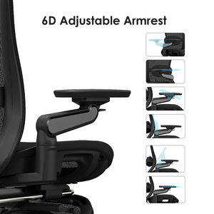 Silla de Oficina Ergonómica de Primera Calidad con Reposapiés, Masaje Eléctrico y Malla, Muebles de Oficina, Sillas de Oficina - Product Image 6