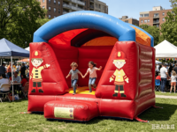 Château gonflable mini sur le thème des pompiers pour enfants, en PVC, capacité 3-5 personnes, idéal pour la location commerciale ou à domicile