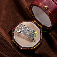 Bagues ouvertes en argent S925 personnalisées pour femmes, bijoux fins avec moissanite VVS GRA, idéales pour anniversaire, Saint-Valentin, Noël