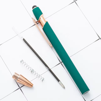 Nouveauté stylet pour écrans tactiles stylo à bille écriture stylet doux au toucher stylo à bille en métal avec raccords en or rose