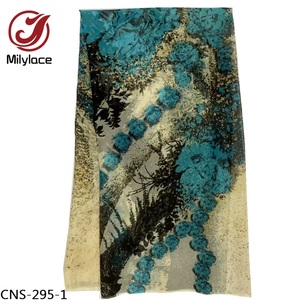 Colorful Indiano Modello di Fiore di Alta Qualità 100% Ha Stampato <span class=keywords><strong>Chiffon</strong></span> di Seta Tessuto <span class=keywords><strong>per</strong></span> il Vestito - Product Image 2