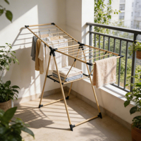 Tendedero de Ropa Multifuncional Personalizable, Plegable, Tipo Ala, Vertical, para Hogar y Balcón