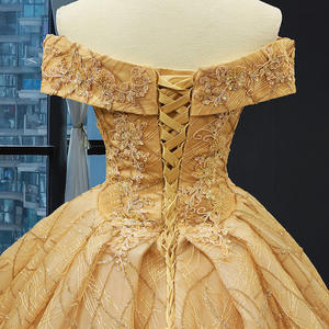 Abito da Sera Premaman Principessa con Ricami, Taglie Forti, Spalle Scoperte, Scollatura a Cuore, Vestito da Cerimonia - Product Image 5