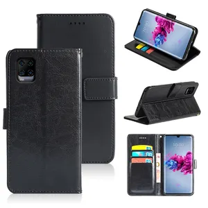 Penutup lipat casing magnetik kuda gila untuk ZTE Axon 10 Pro Axon 11 SE 5G casing dompet kulit