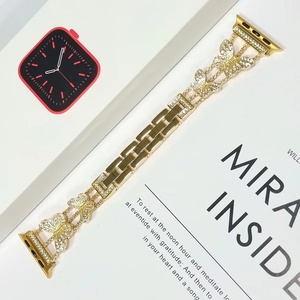 Bracelet en strass papillon Upro Jewelry pour Apple Watch 11 10 9 8 7 SE 46 mm 42 mm 45 mm 41 mm 44 mm 40 mm, bracelet à maillons diamantés - Product Image 6