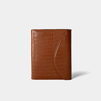 Carnet élégant en cuir PU effet crocodile A5, rechargeable, avec rabat détachable et option de logo personnalisé
