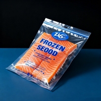 Sacs Ziplock en PE de qualité alimentaire imprimés par gravure, réutilisables, résistants au congélateur, thermoscellables, étanches à l'humidité, avec soufflet de fond en Mylar pour aliments