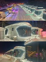 Expédition rapide Maison capsule spatiale de luxe avec chambre et salon Cuisine Petite maison intelligente moderne préfabriquée Commande urgente
