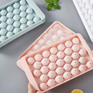 Round Ice Tray With Lid PP <b>Material</b> 48 Cavities For Home Use Summer Cooling Solution - Product Image 5